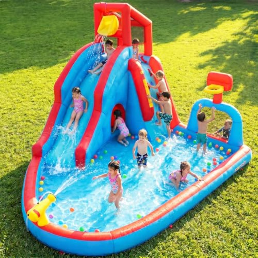Kids Outdoor Inflatable Water Slide - Scivolo acquatico gonfiabile da giardino per