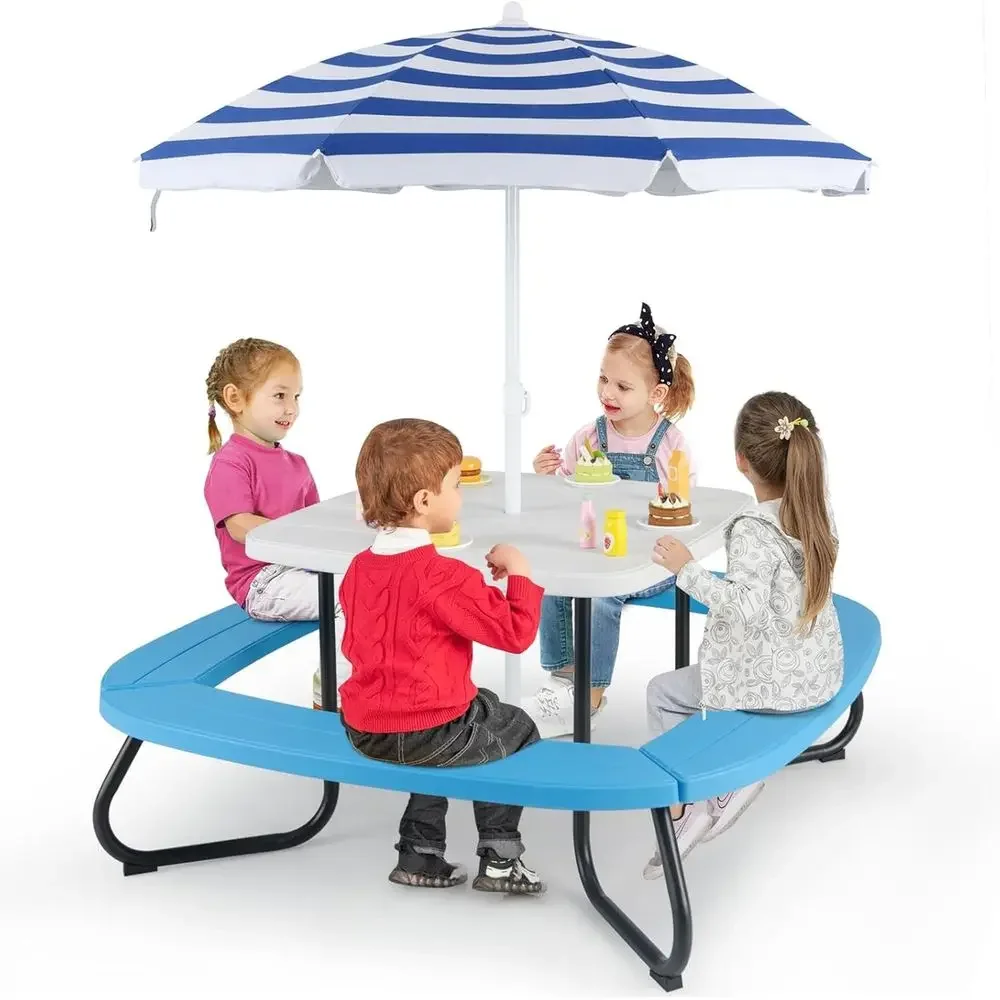 Kids Outdoor Activity Table - Tavolo da Picnic per 8 Bambini