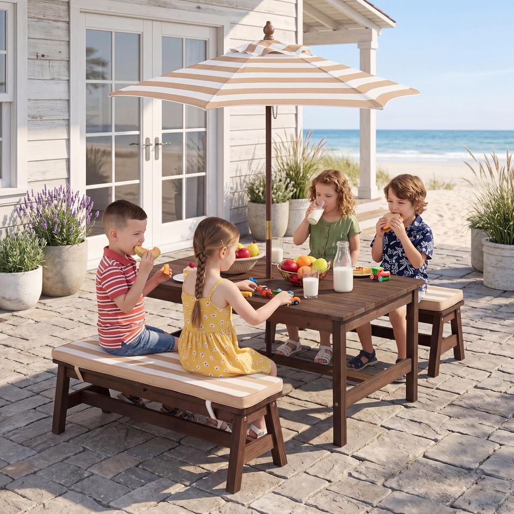 Kids Outdoor Picnic Table - Tavolo da picnic per bambini, piano