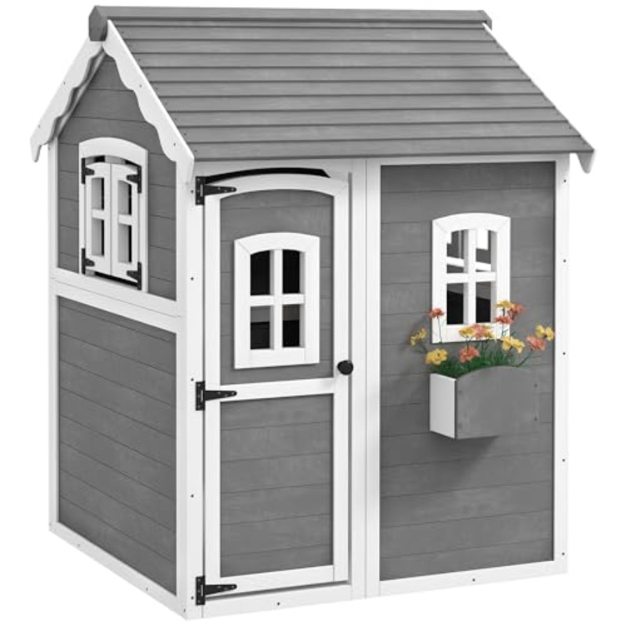 Kids Outdoor Flooring - Casetta da gioco in legno per