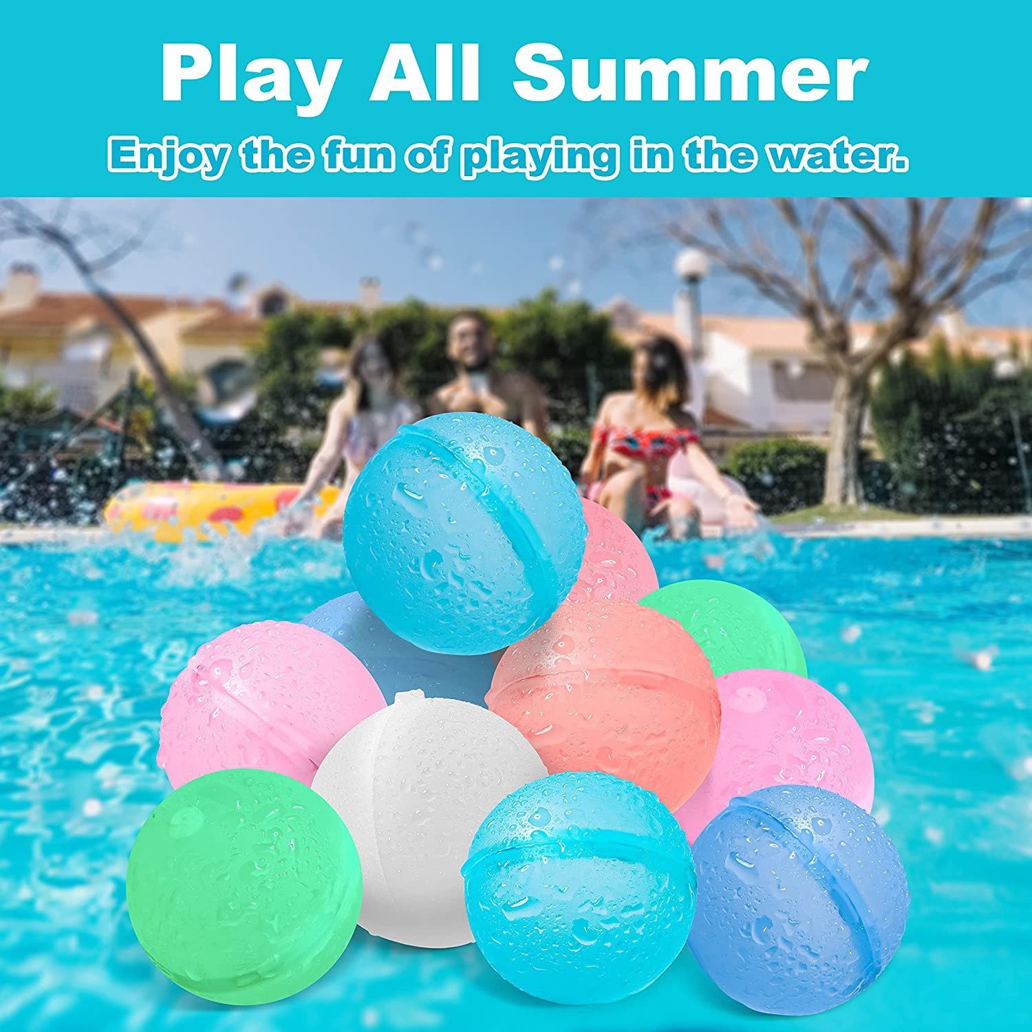 Kids Outdoor Activity Toys - Palloncini d'acqua magnetici riutilizzabili da 12/6/3/1
