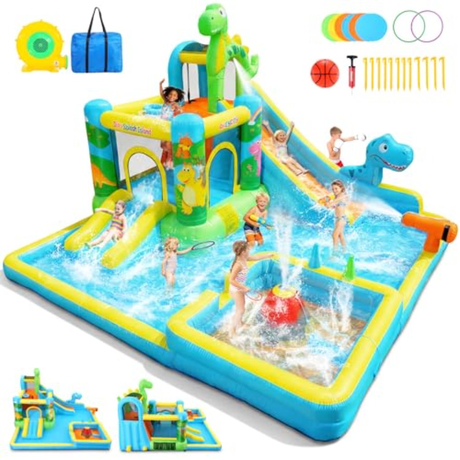 Kids Outdoor Inflatable Water Slide - Scivolo acquatico gonfiabile da esterno: castello