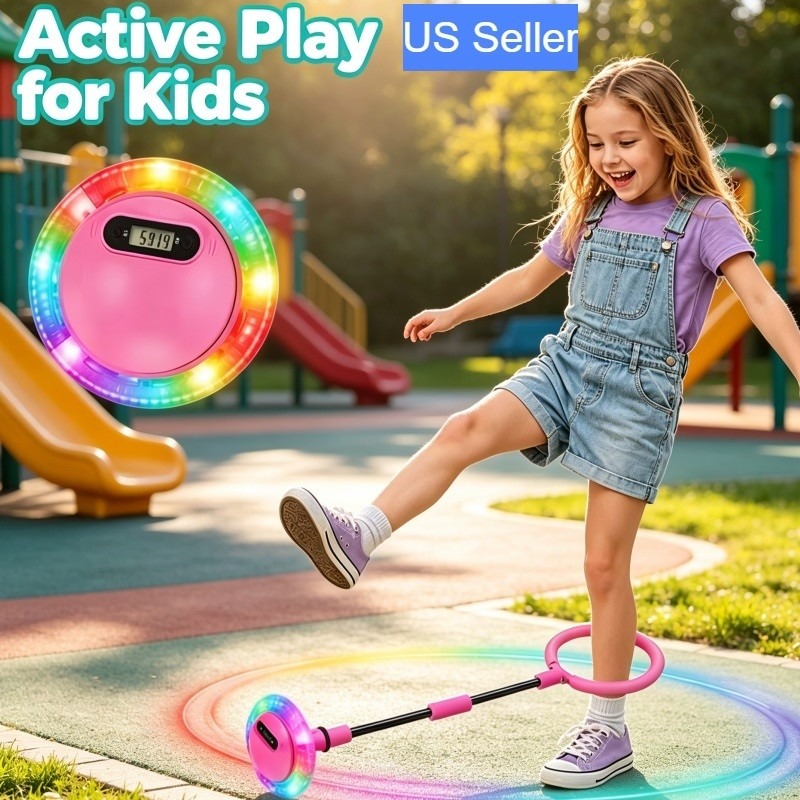 Kids Outdoor Swing - Palla da Salto a LED Lampeggiante