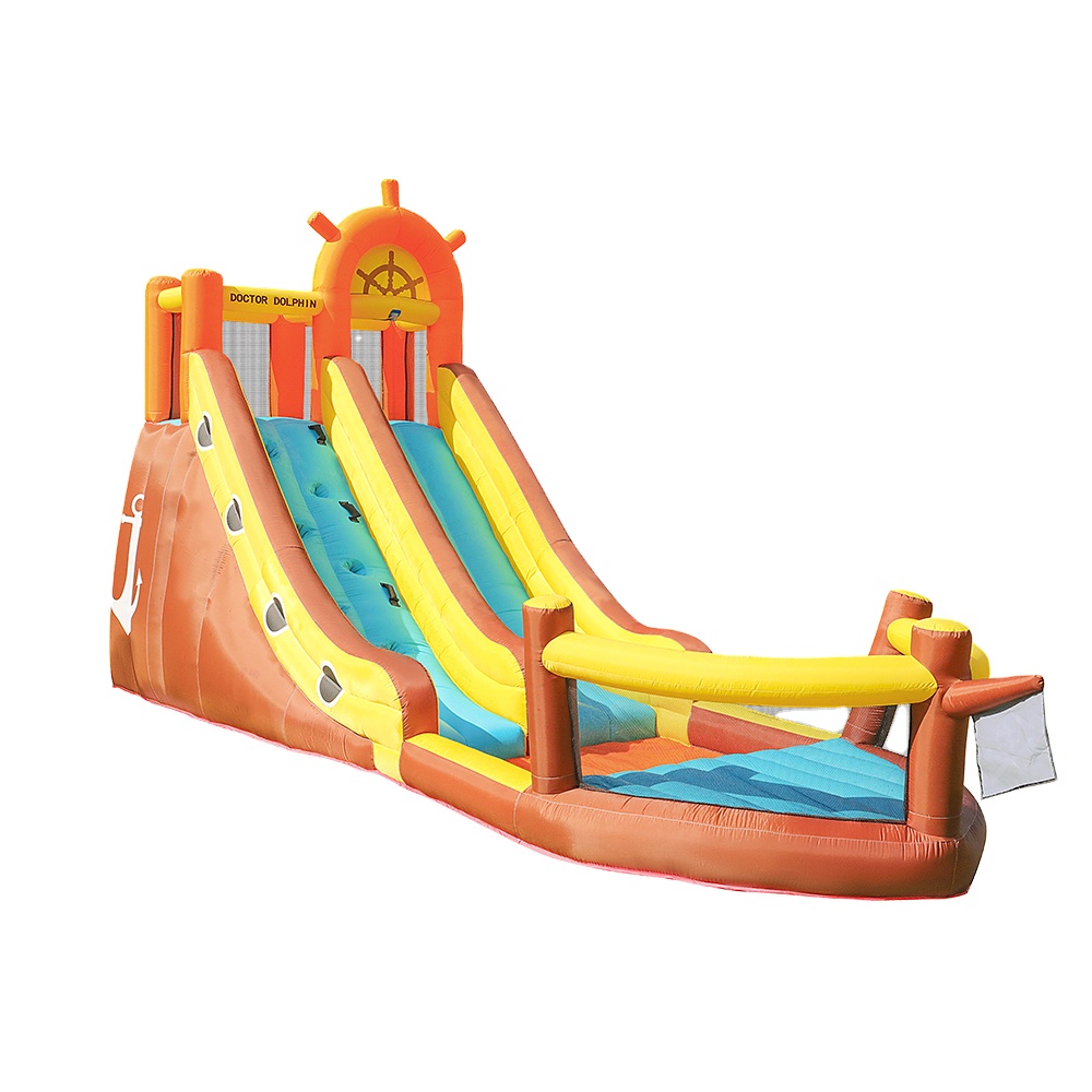 Kids Outdoor Inflatable Water Slide - Dottore Delfino Nave pirata Casa da