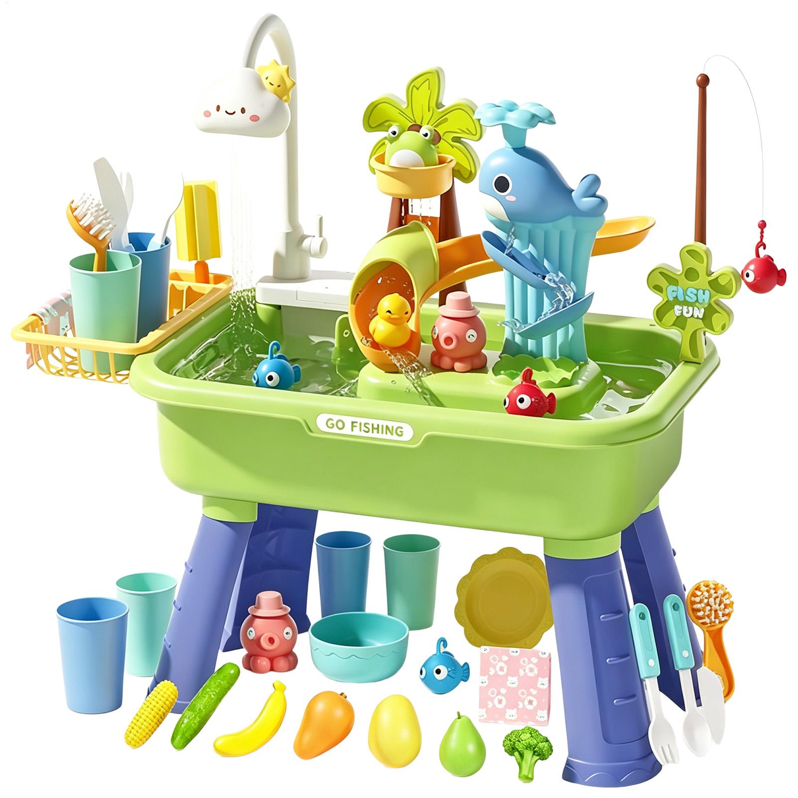 Kids Outdoor Activity Table - Tavolo d'Acqua per Bambini con Pompa,