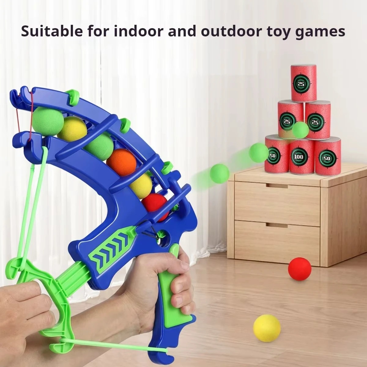 Kids Outdoor Activity Toys - Pistola Spara Bolle Sportiva con Bersaglio,