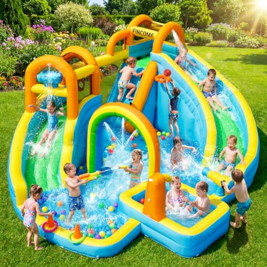 Kids Outdoor Inflatable Water Slide - Scivolo d'acqua gonfiabile da giardino per