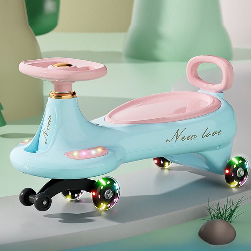 Kids Outdoor Swing - Macchina Cavalcabile per Bambini con Ruote