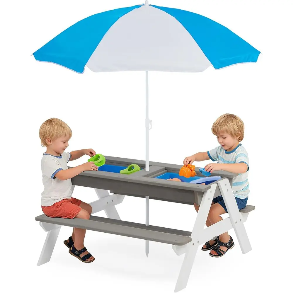 Kids Outdoor Picnic Table - Tavolo da Picnic Convertibile 3-in-1 in