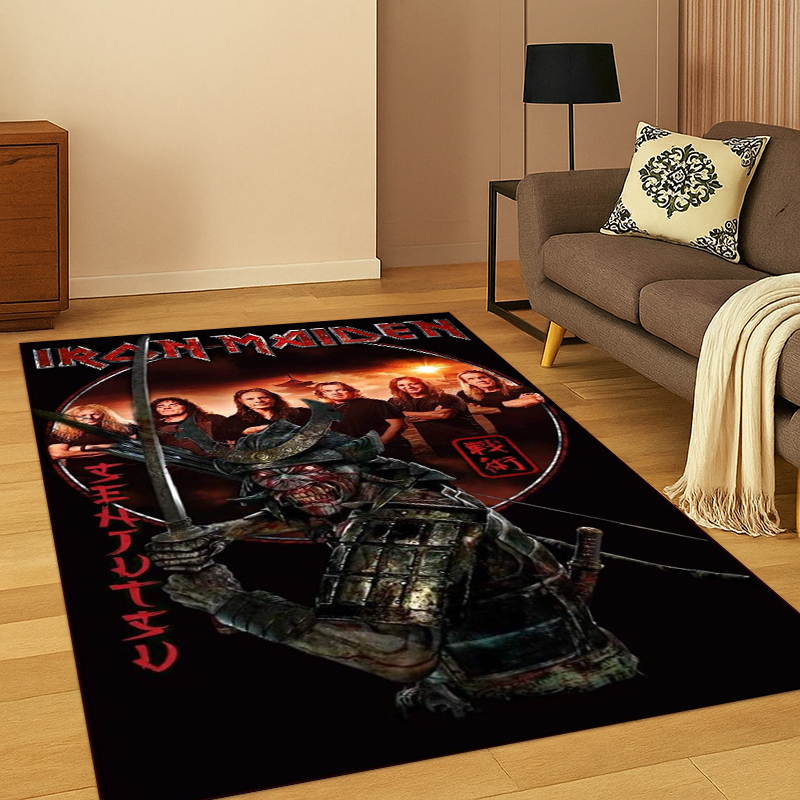 Kids Outdoor Flooring - Tappeto 3D I-Iron Maiden Metal Band