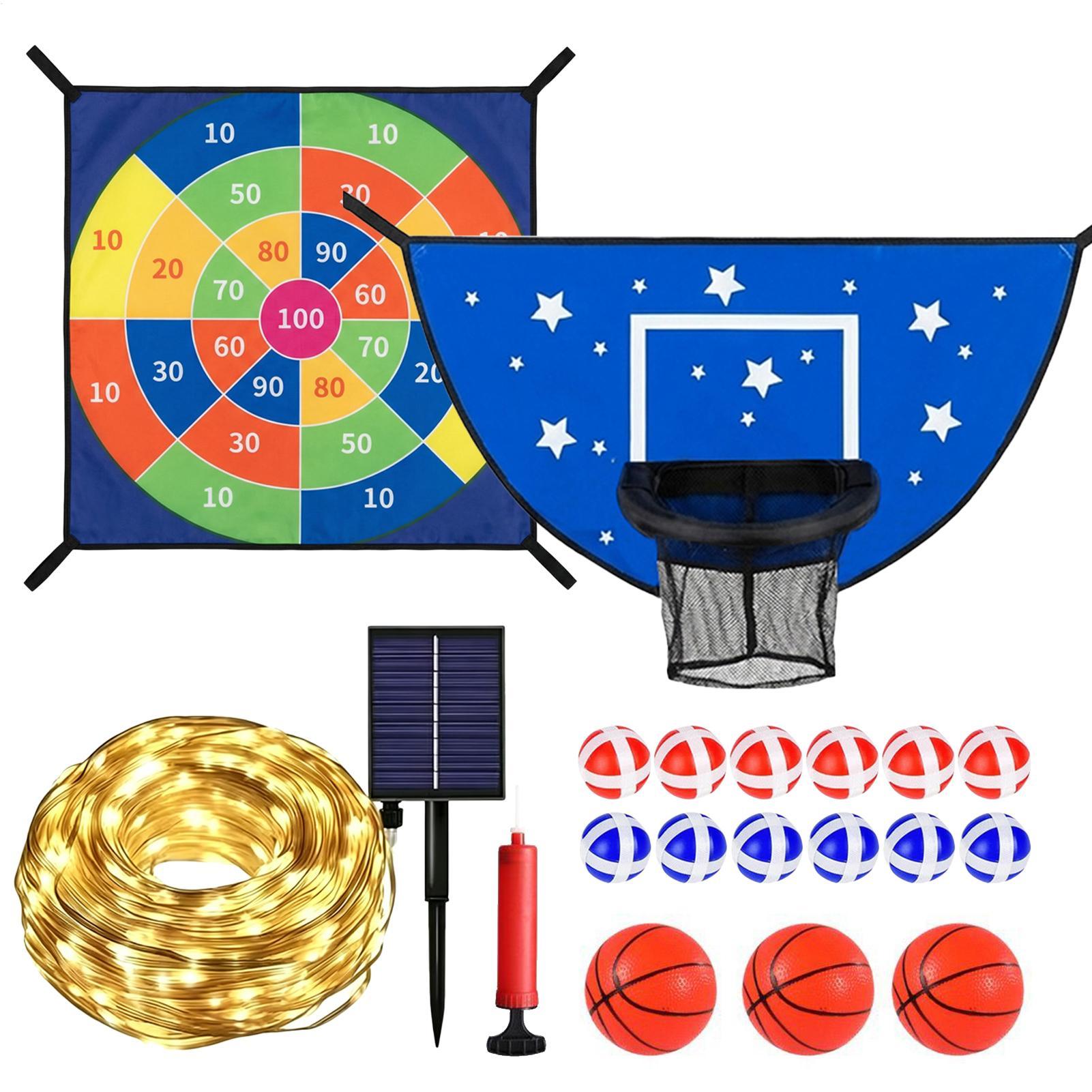 Kids Outdoor Fun - Canestro da basket per trampolino con