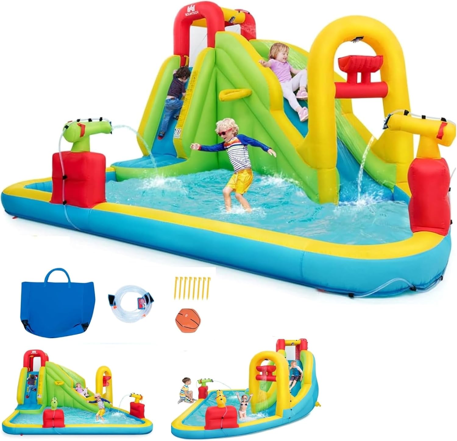 Kids Outdoor Inflatable Water Slide - Mega Parco Acquatico Gonfiabile per Bambini