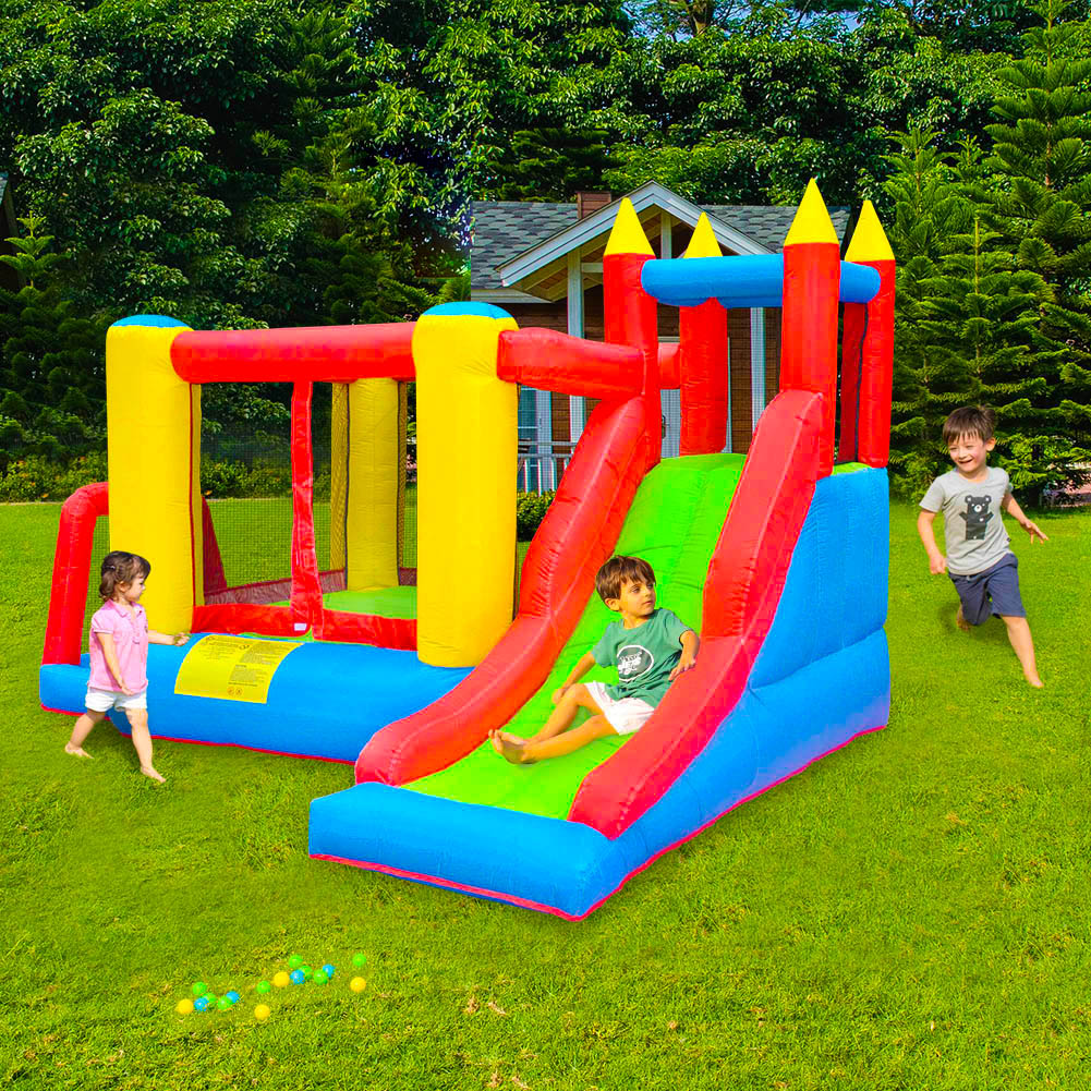 Kids Outdoor Slide - Castello gonfiabile in tessuto Oxford per