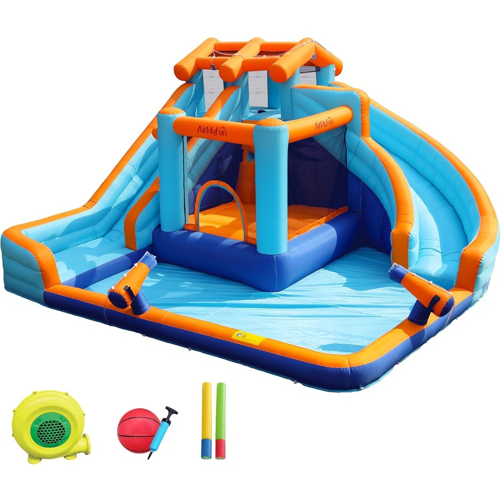 Kids Outdoor Inflatable Water Slide - Grande Scivolo d'Acqua Gonfiabile con Piscina