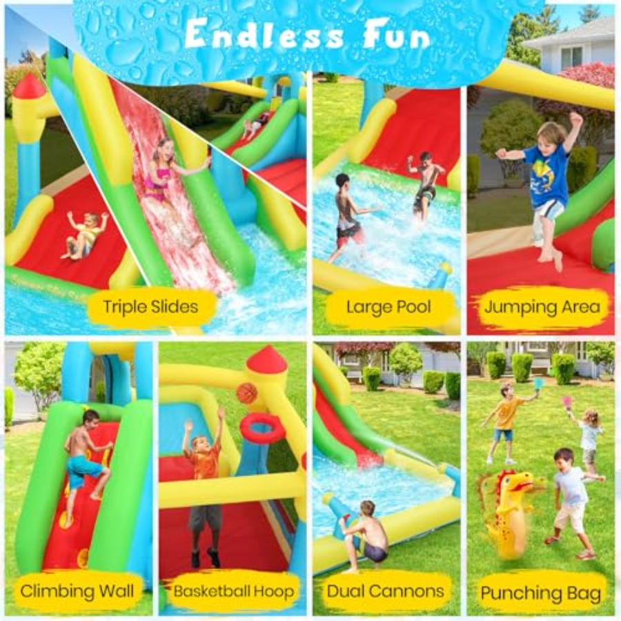 Castello gonfiabile acquatico  - Kids Outdoor Inflatable Water Slide recensione e prezzo
