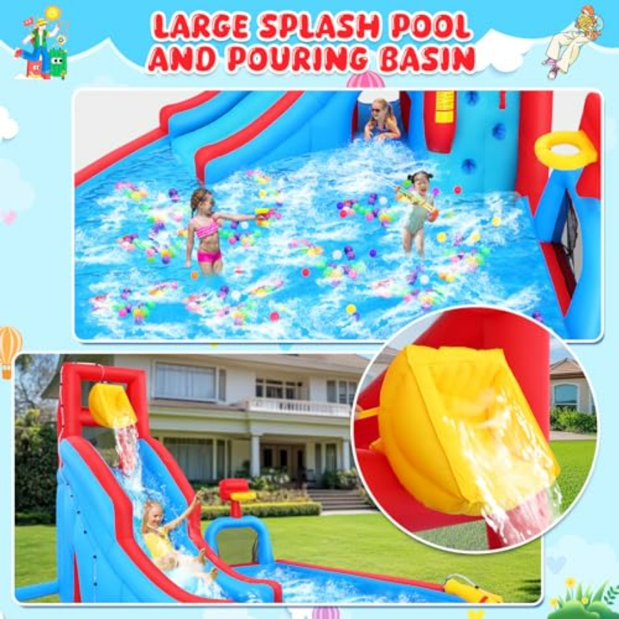 Scivolo acquatico gonfiabile d - Kids Outdoor Inflatable Water Slide recensione e prezzo