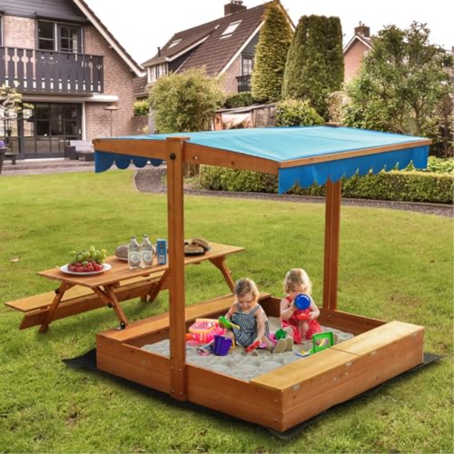 Sabbiera in legno per bambini  - Kids Outdoor Picnic Table recensione e prezzo