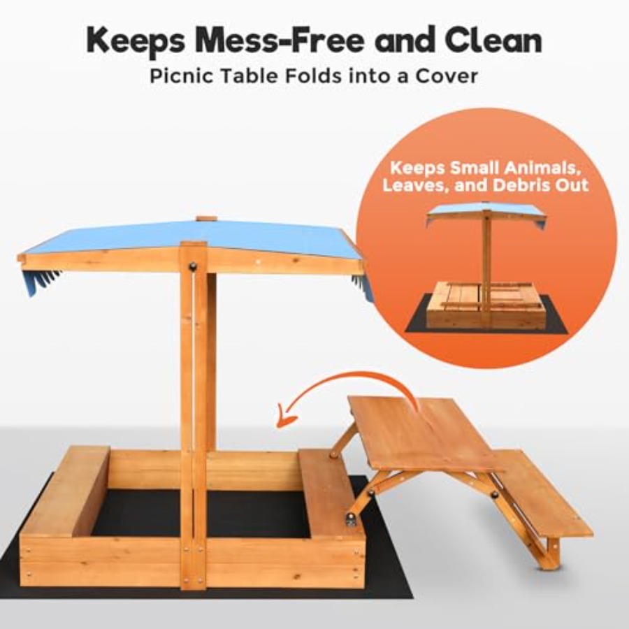 Sabbiera in legno per bambini  - Kids Outdoor Picnic Table recensione e prezzo