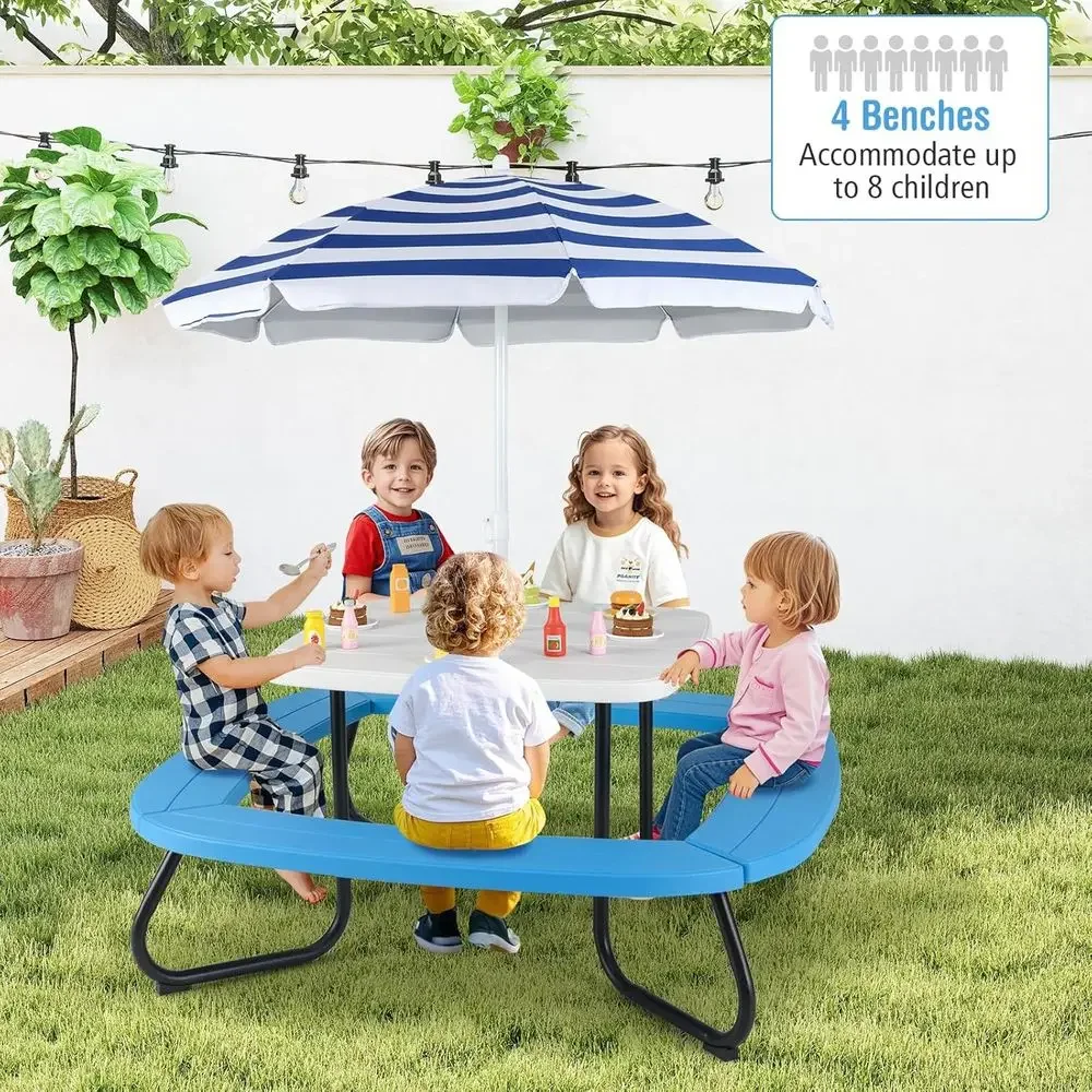 Tavolo da Picnic per 8 Bambini - Kids Outdoor Activity Table recensione e prezzo