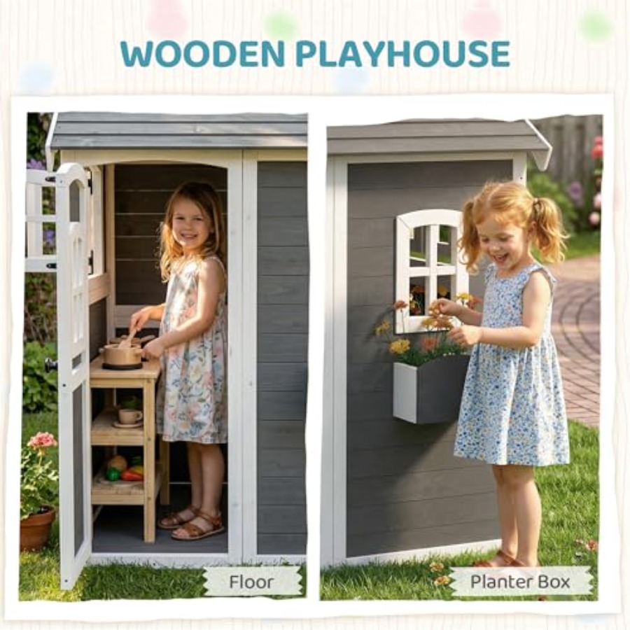 Casetta da gioco in legno per  - Kids Outdoor Flooring recensione e prezzo