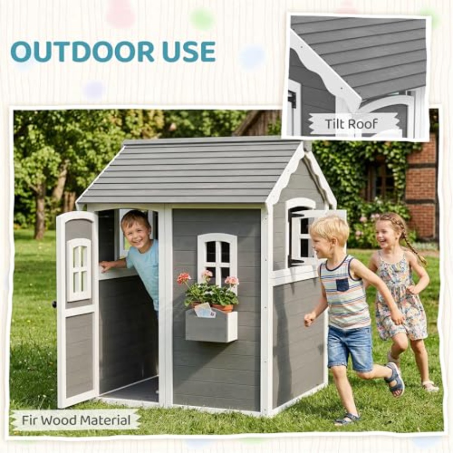 Casetta da gioco in legno per  - Kids Outdoor Flooring recensione e prezzo