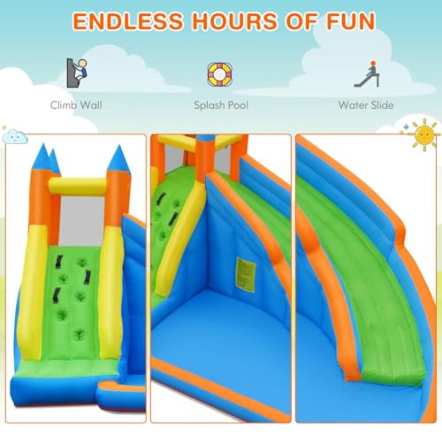 Scivolo d'acqua gonfiabile da  - Kids Outdoor Inflatable Water Slide recensione e prezzo