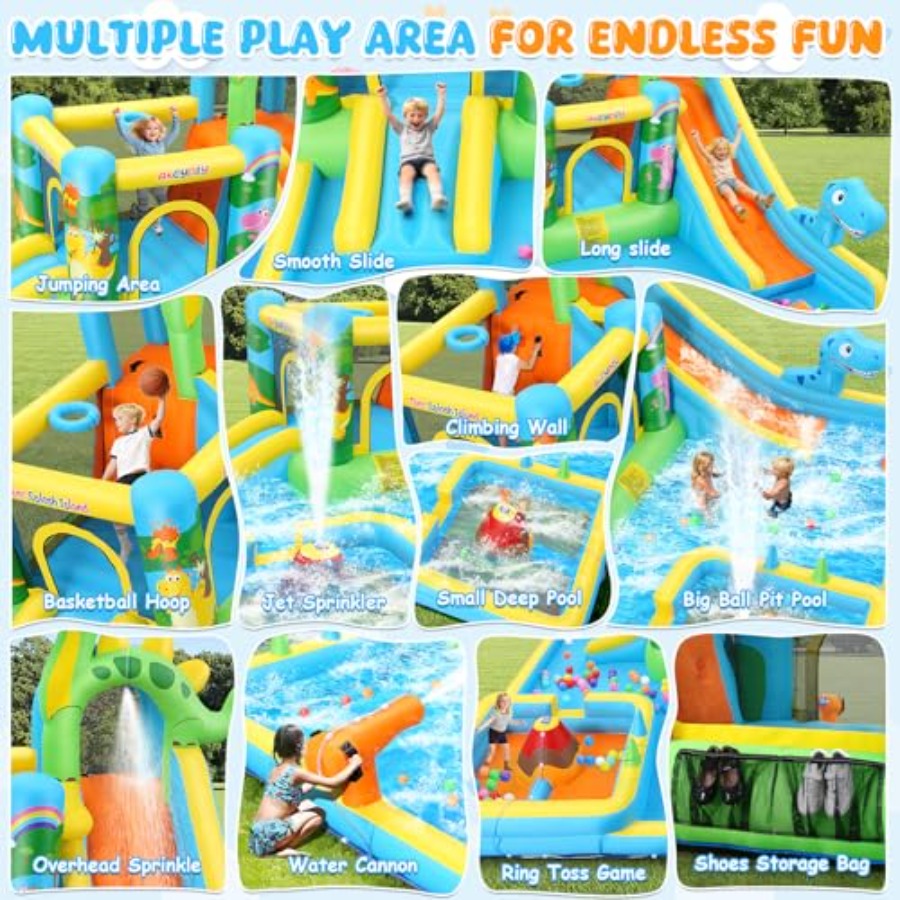 Scivolo acquatico gonfiabile d - Kids Outdoor Inflatable Water Slide recensione e prezzo