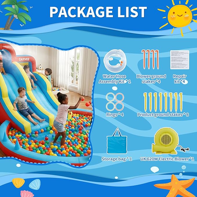 Parco acquatico gonfiabile 8-i - Kids Outdoor Inflatable Water Slide recensione e prezzo