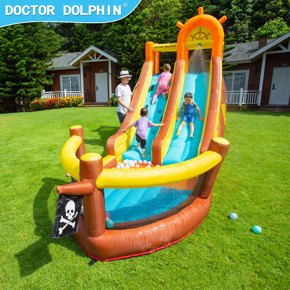 Dottore Delfino Nave pirata Ca - Kids Outdoor Inflatable Water Slide recensione e prezzo