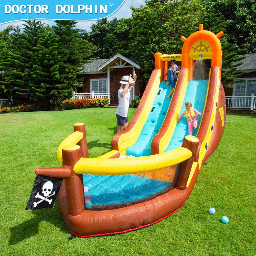 Dottore Delfino Nave pirata Ca - Kids Outdoor Inflatable Water Slide recensione e prezzo
