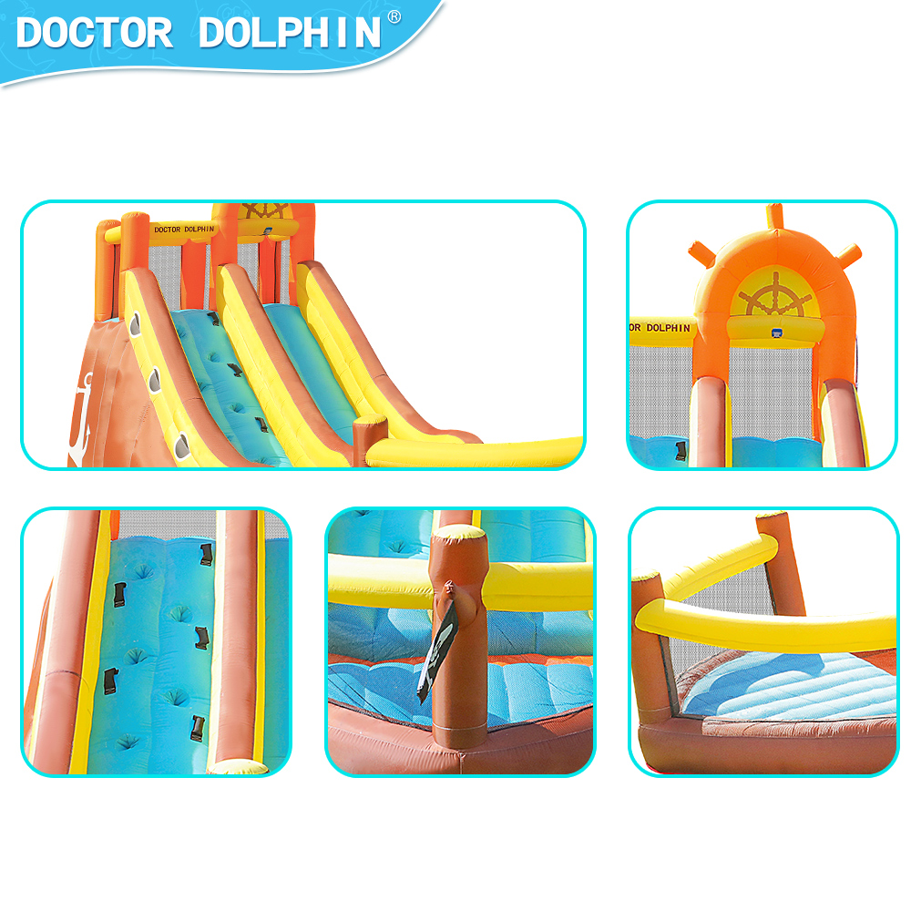 Dottore Delfino Nave pirata Ca - Kids Outdoor Inflatable Water Slide recensione e prezzo