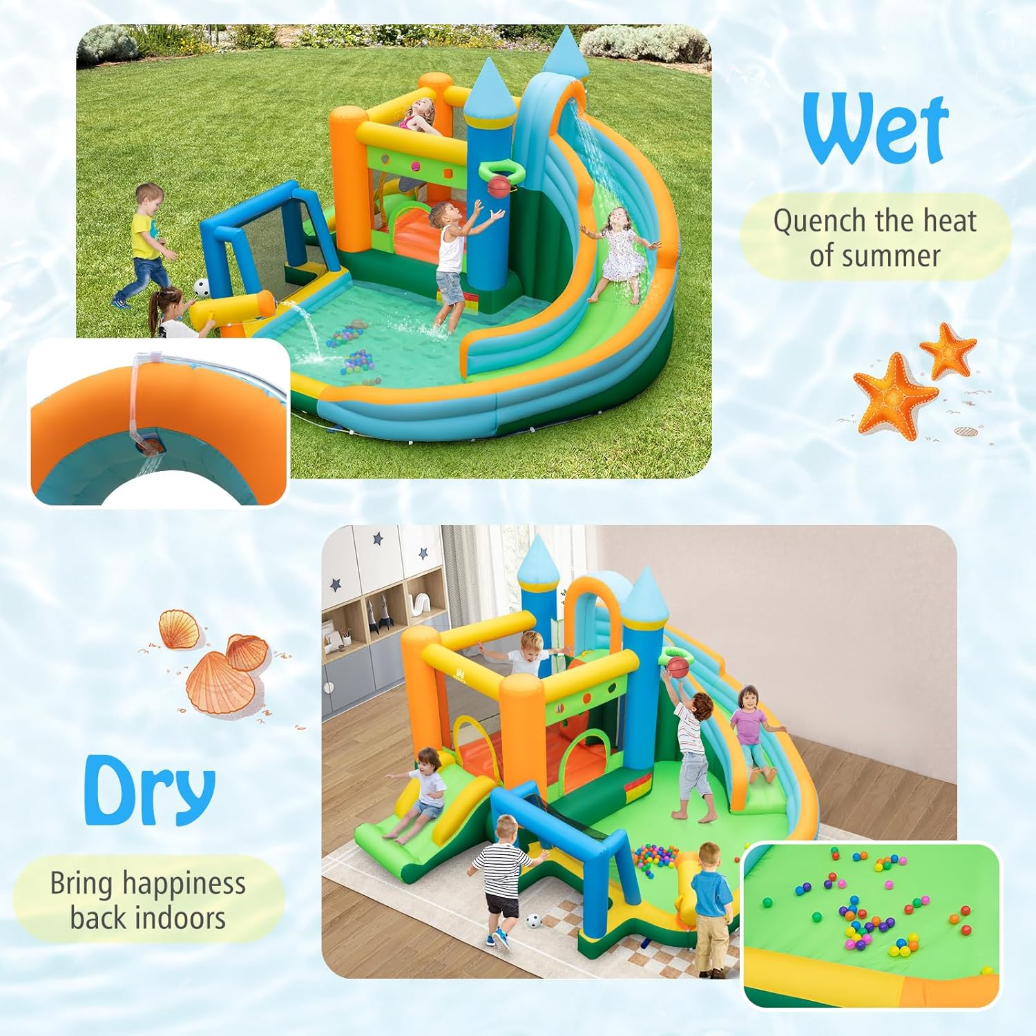 Scivolo Acquatico Gonfiabile 9 - Kids Outdoor Inflatable Water Slide recensione e prezzo