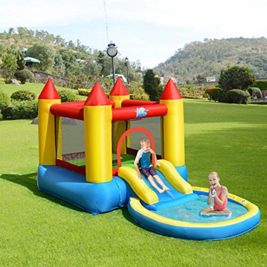 Castello gonfiabile da giardin - Kids Outdoor Inflatable Water Slide recensione e prezzo