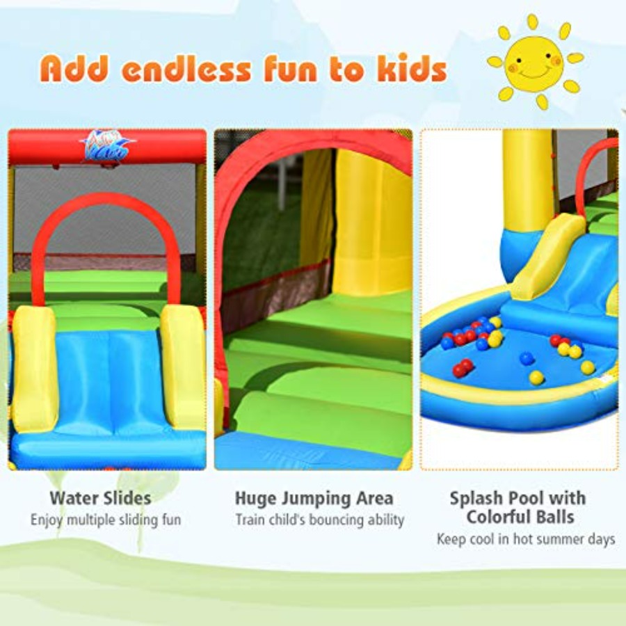 Castello gonfiabile da giardin - Kids Outdoor Inflatable Water Slide recensione e prezzo