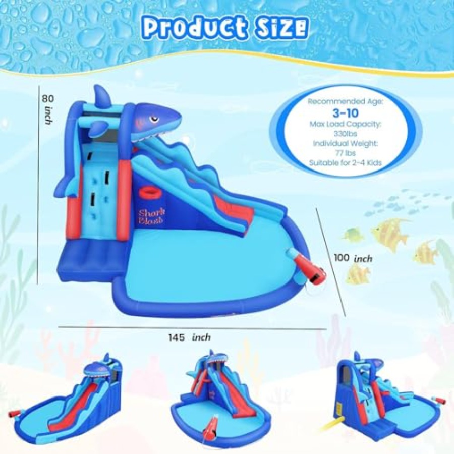 Scivolo acquatico gonfiabile d - Kids Outdoor Inflatable Water Slide recensione e prezzo