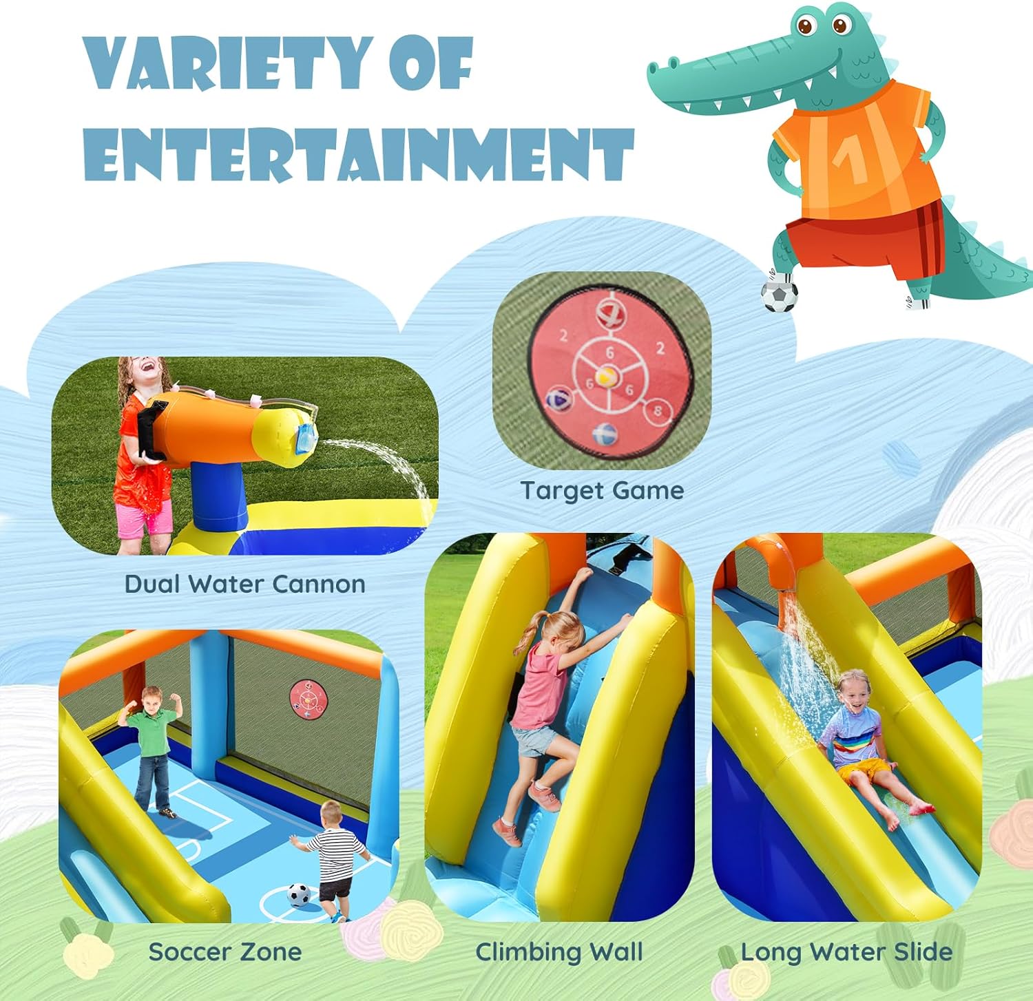 Scivolo d'Acqua Gonfiabile Gig - Kids Outdoor Inflatable Water Slide recensione e prezzo
