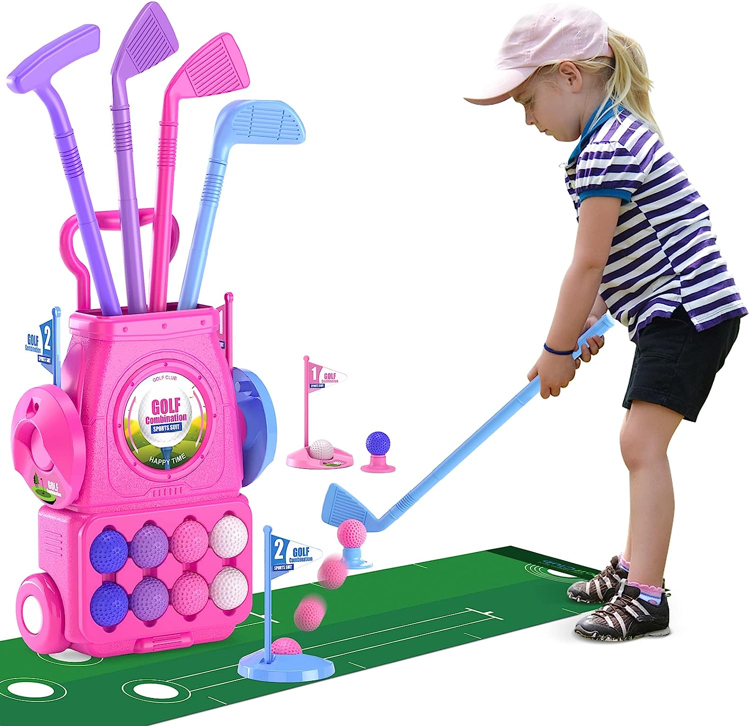 Set di mazze da golf per bambi - Kids Indoor Outdoor Cart recensione e prezzo