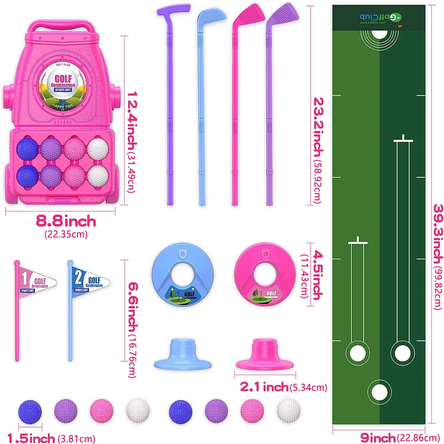 Set di mazze da golf per bambi - Kids Indoor Outdoor Cart recensione e prezzo