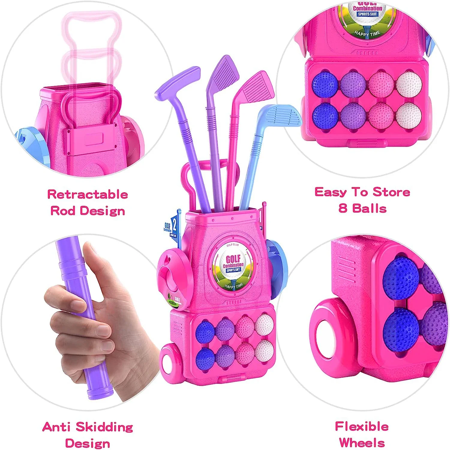 Set di mazze da golf per bambi - Kids Indoor Outdoor Cart recensione e prezzo