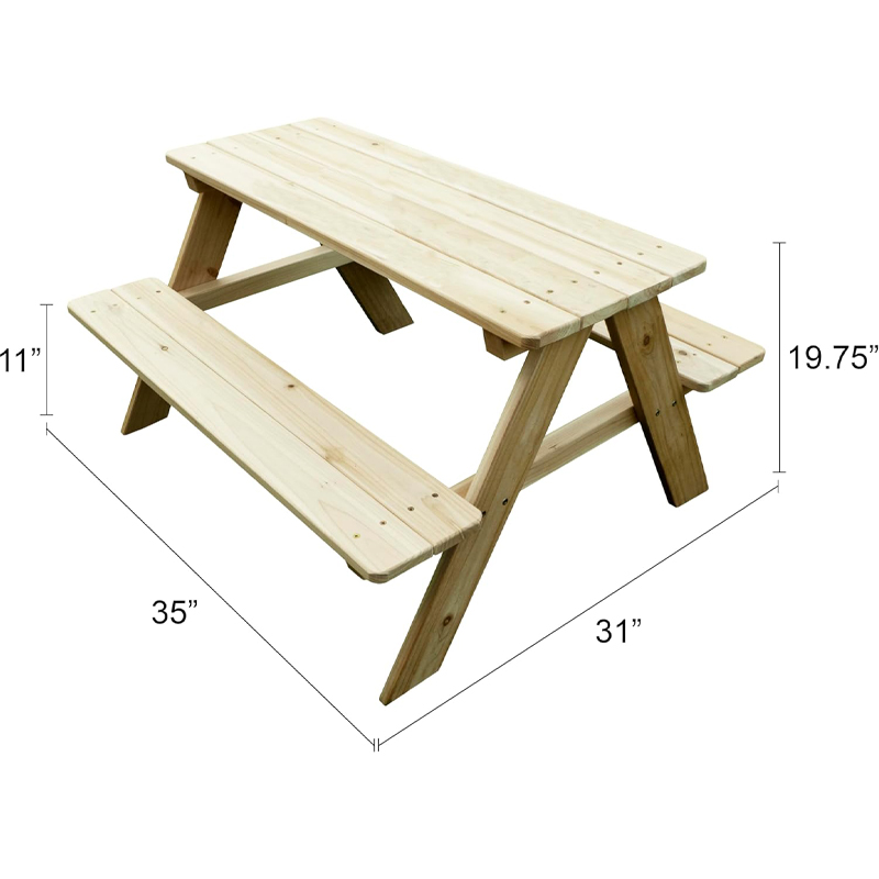 Tavolo da Picnic in Legno per  - Kids Outdoor Picnic Table recensione e prezzo