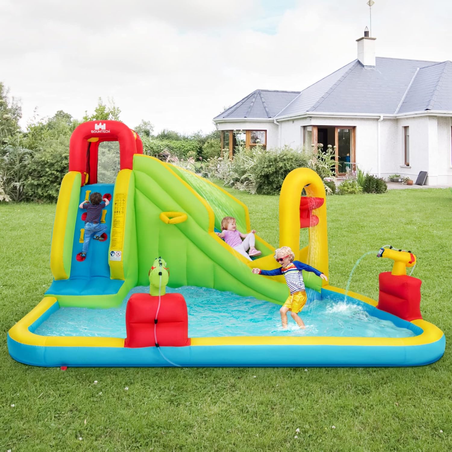 Mega Parco Acquatico Gonfiabil - Kids Outdoor Inflatable Water Slide recensione e prezzo