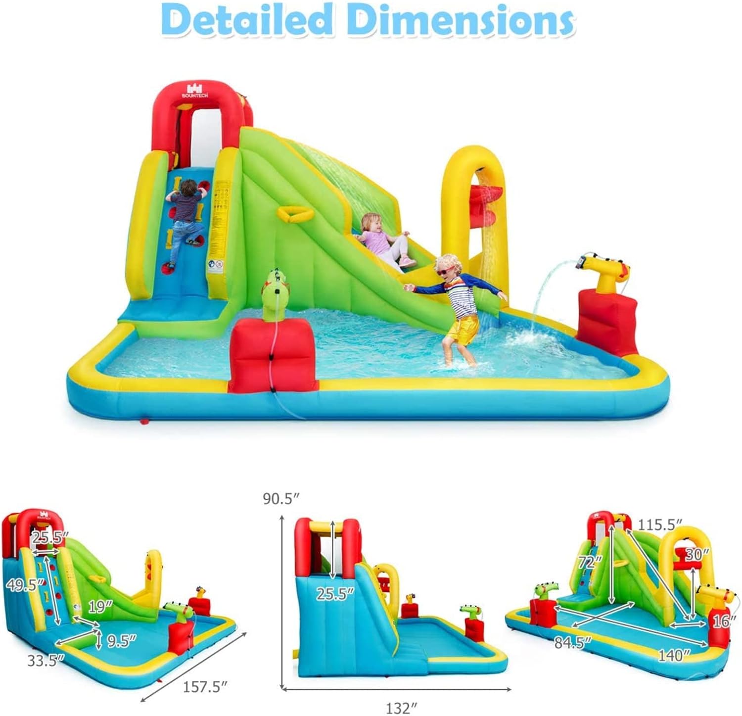Mega Parco Acquatico Gonfiabil - Kids Outdoor Inflatable Water Slide recensione e prezzo