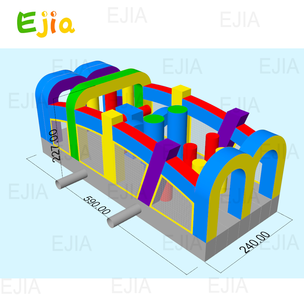 Casa di rimbalzo per salto arc - Kids Outdoor Obstacle Course Equipment recensione e prezzo