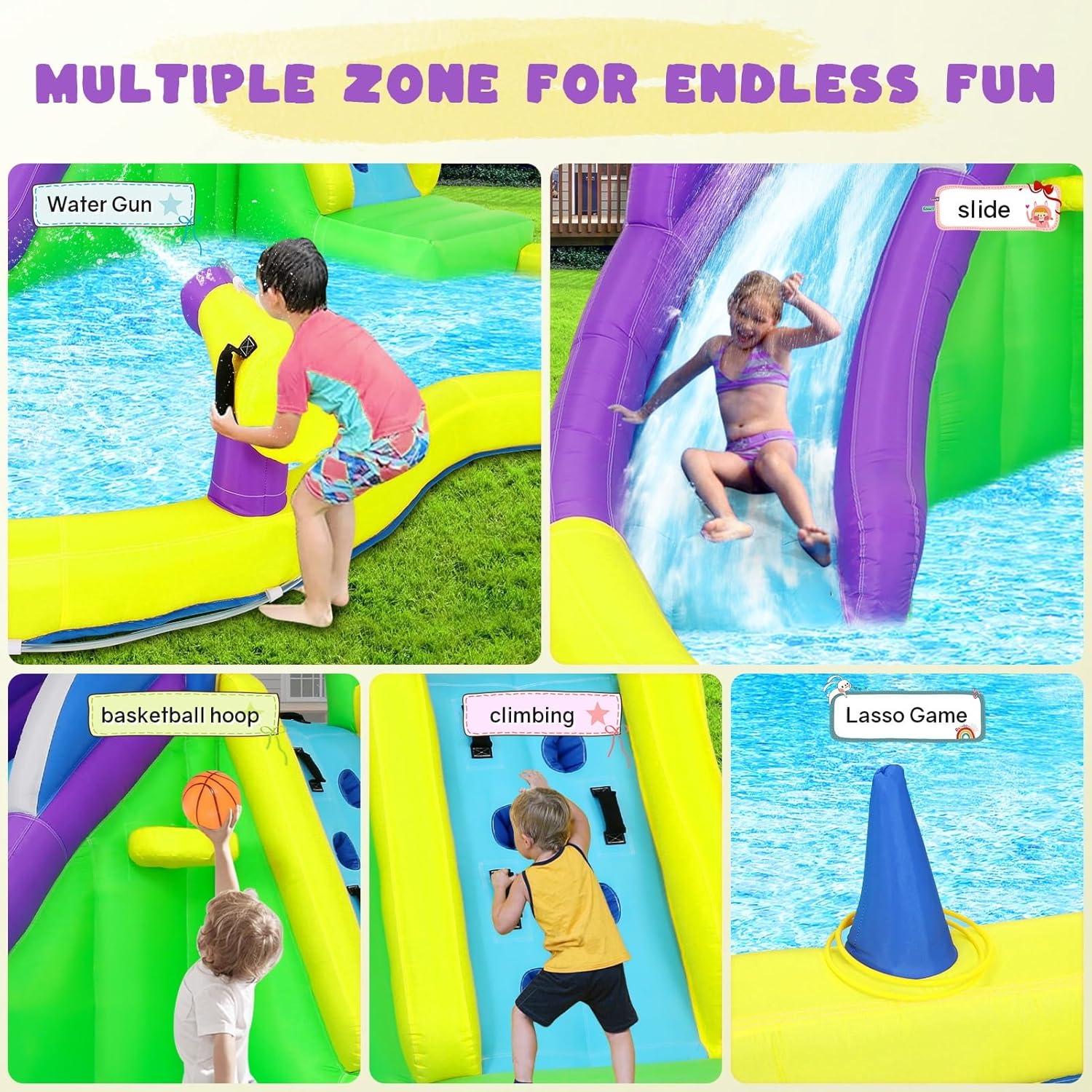 Castello Gonfiabile 13x14FT co - Kids Outdoor Inflatable Water Slide recensione e prezzo
