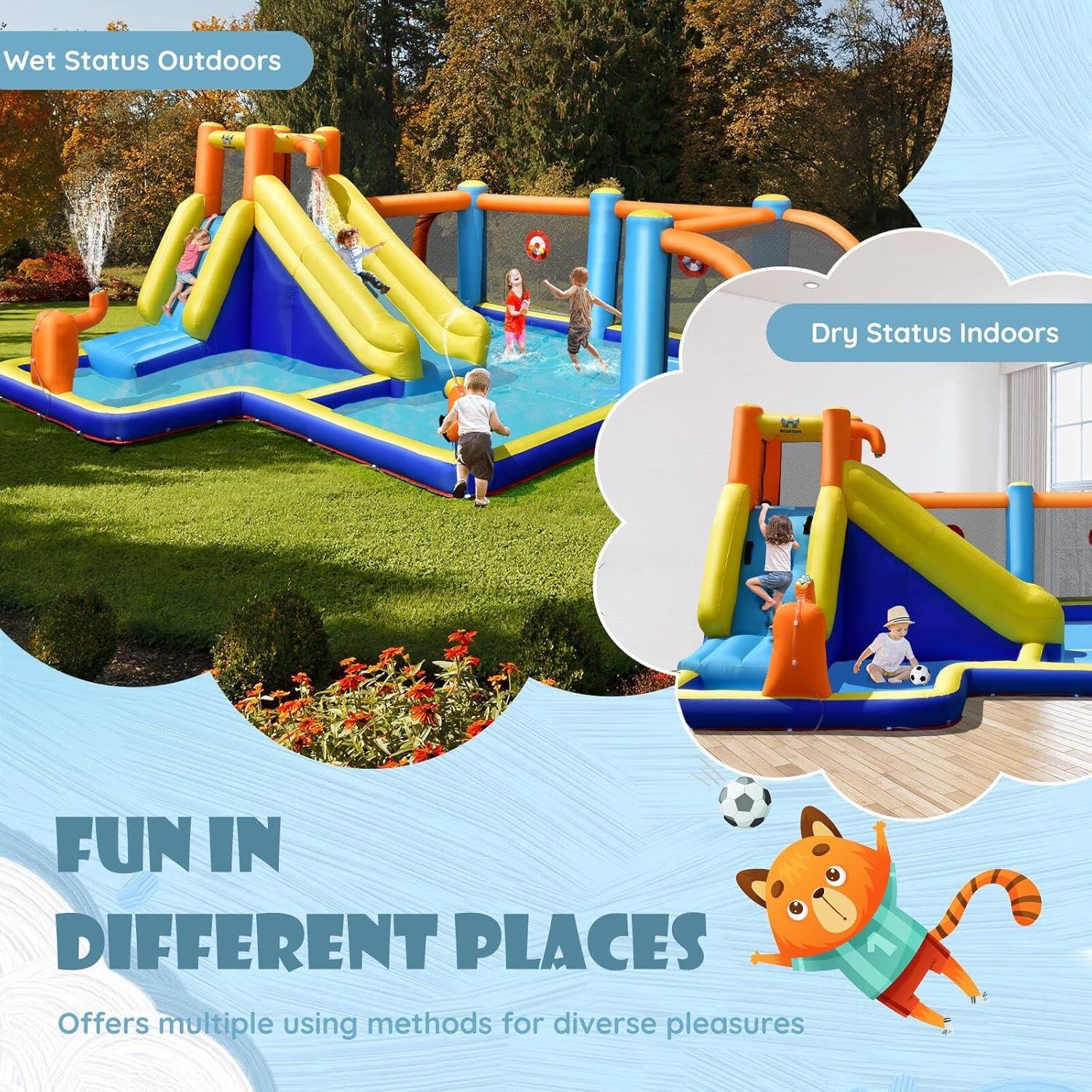 Scivolo d'Acqua Gonfiabile, Ca - Kids Outdoor Inflatable Water Slide recensione e prezzo