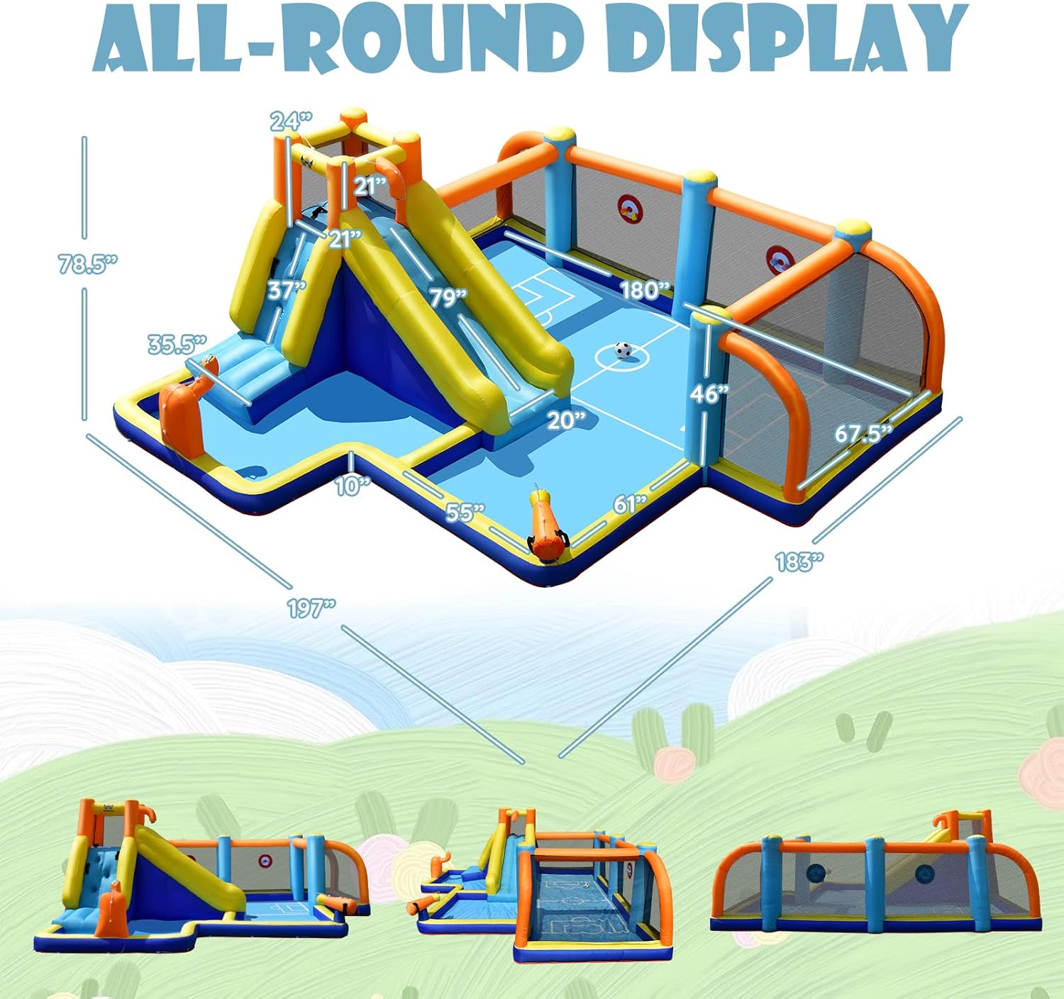 Scivolo d'Acqua Gonfiabile, Ca - Kids Outdoor Inflatable Water Slide recensione e prezzo