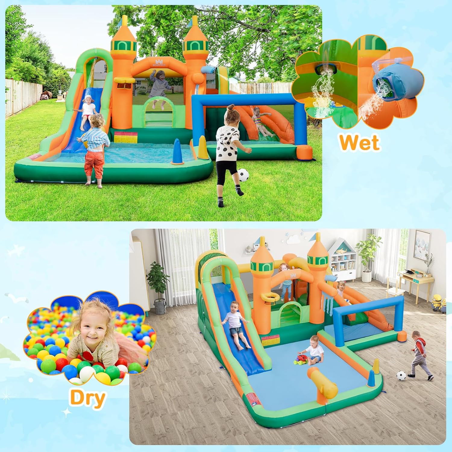 Parco Acquatico Gonfiabile 9-i - Kids Outdoor Slide recensione e prezzo