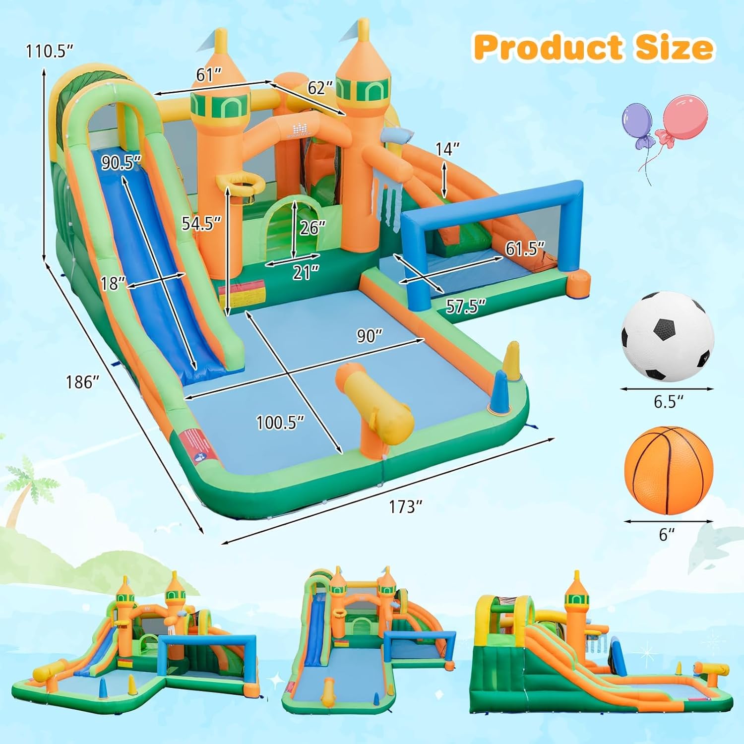 Parco Acquatico Gonfiabile 9-i - Kids Outdoor Slide recensione e prezzo
