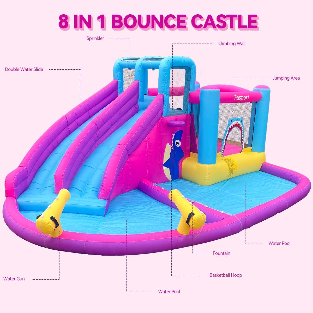 Scivoli d'acqua gonfiabili gem - Kids Outdoor Inflatable Water Slide recensione e prezzo