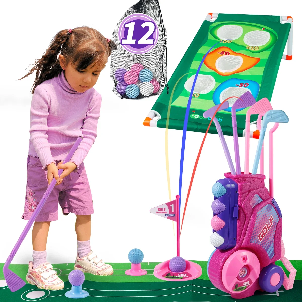 Set da golf per bambini MQUDUO - Kids Indoor Outdoor Cart recensione e prezzo